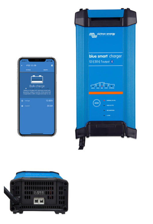 Victron Blue Smart Bluetooth IP22 Battery Charger 12/30(1) 240V AU/NZ Plug