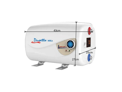 Duoetto MK2 10L 12V 240V hot water system for campervan