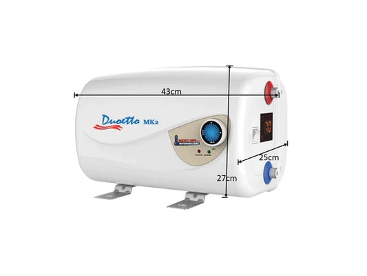 Duoetto MK2 10L 12V 240V hot water system for campervan