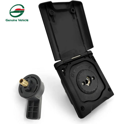Black campervan shower outlet fittings