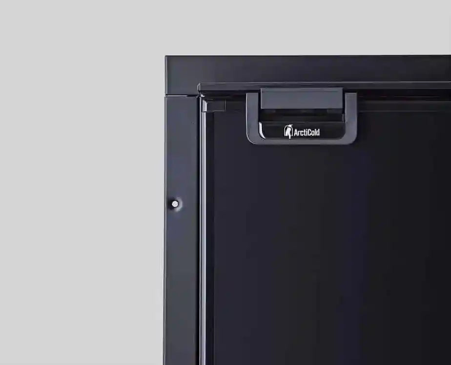 Bushman DC130-X upright fridge freezer open view