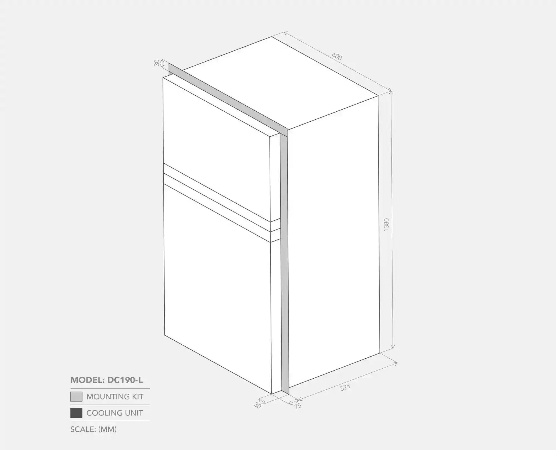 Bushman DC190L-X 190L fridge interior