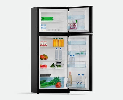 Bushman DC225L-X 225L upright fridge freezer fully open