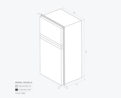 Bushman DC225L-X technical dimensions drawing