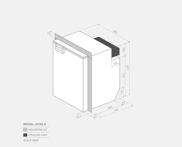 Bushman DC50-X fridge freezer product detail
