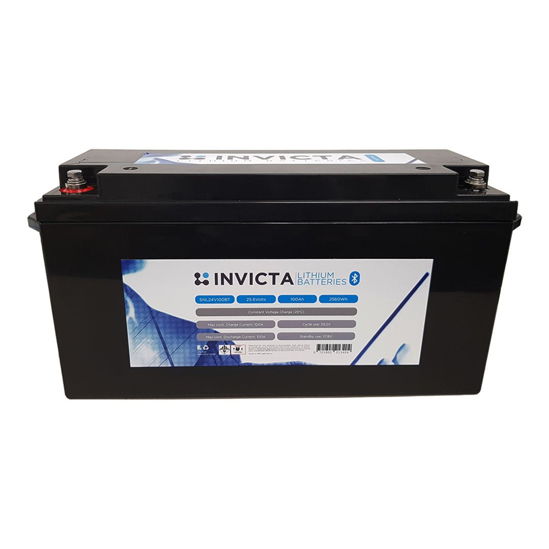 Invicta SNL24V100BT 24V 100Ah LiFePO4 battery with Bluetooth