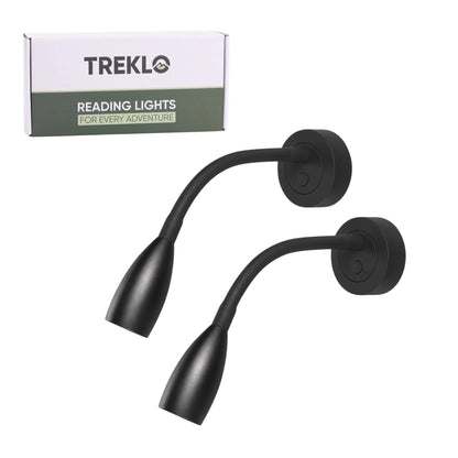 12V campervan reading lights with USB and dimming pair